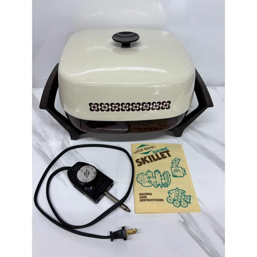 Vintage West Bend 11" Electric Buffet Skillet #72129X Non-stick TESTED Works